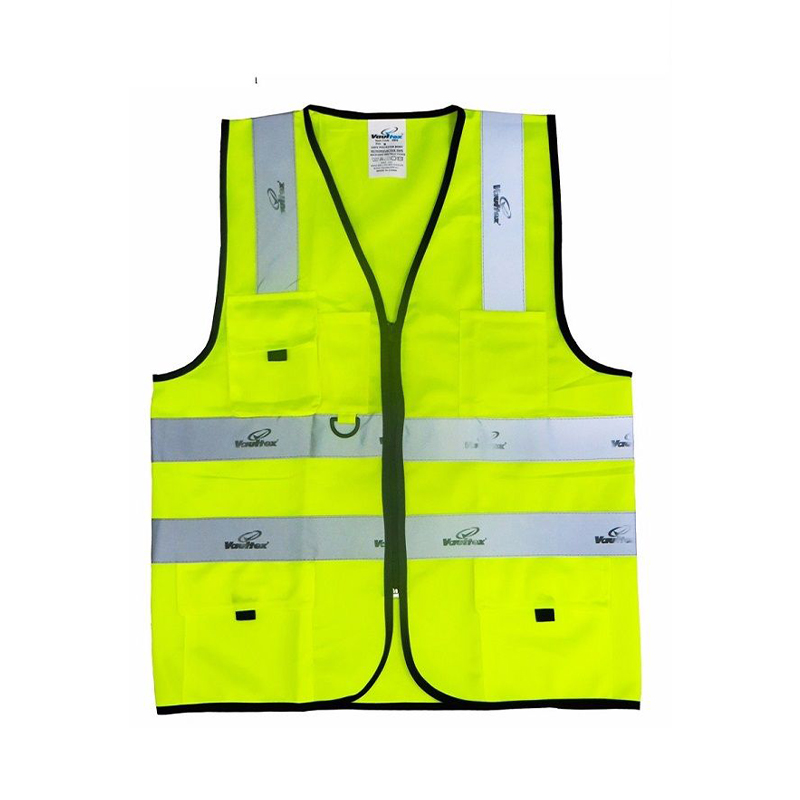 REFLECTIVE FABRIC-NET VEST WITH 4 POCKETS