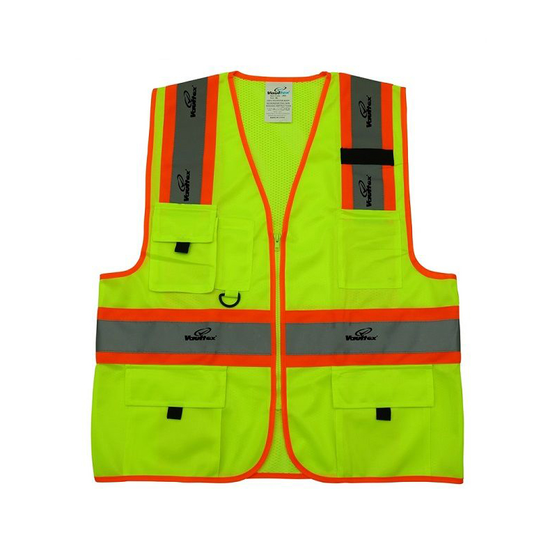 REFLECTIVE FABRIC-NET VEST WITH 4 POCKETS